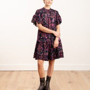 Ulla Johnson Faun Dancing Floral Midnight Dress